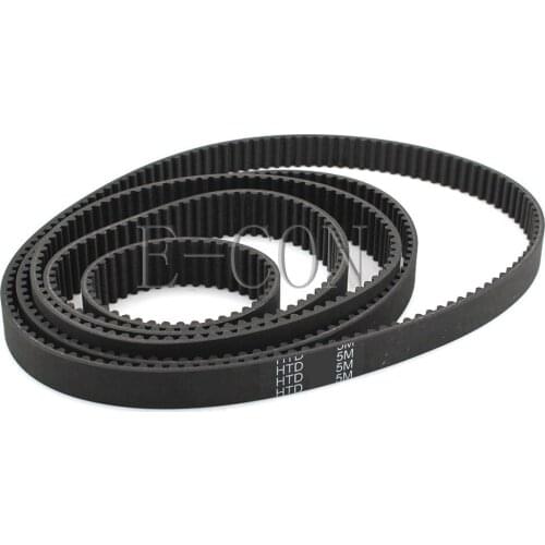 1pcs HTD5M Timing Belt Belt Cogged Rubber Geared Closed Loop 15/20/25mm Wide 800-845mm Internal Perimeter