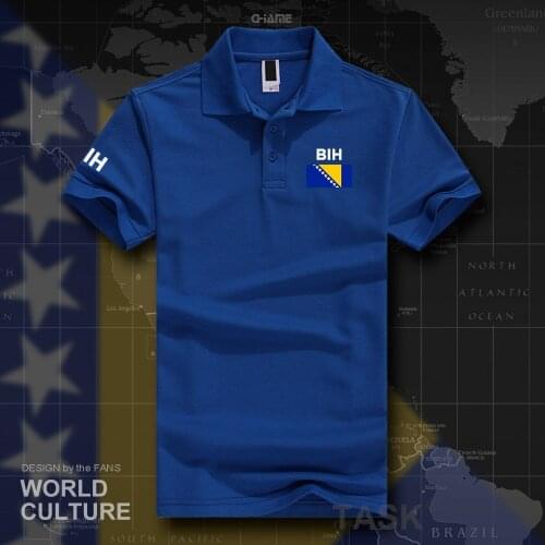Bosnia and Herzegovina polo shirts men short sleeve white brands printed for country 2017 cotton BIH Bosnian Herzegovinian