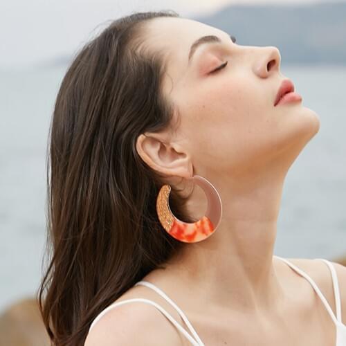 MANILAI Trend Acetate Geometric Stud Earrings For Women Acrylic Statement Earrings Pendientes Jewelry Gift Accessories