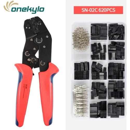 SN-28B Crimping Tools for 620PCS 2.54mm Dupont Pin Compression Modular Insulated Terminal Crimper Pin crimper plier kit