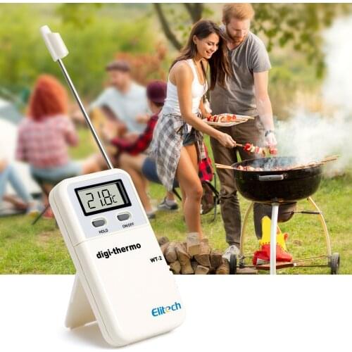 WT-2 Instant Read Food Thermometer LCD Display ℃/ ℉ Switchable Data Lock Function Temperature Alarm Digital Meat Thermometers
