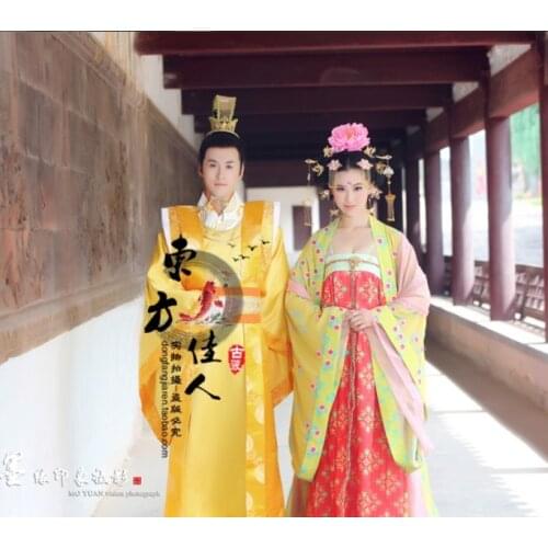TV Play Legend of Great Tang Empress - Wu ZeTian Yellow Hanfu Costume Wedding Costume