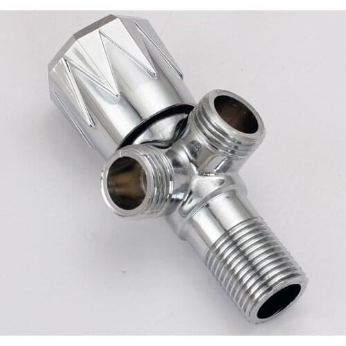 Water Control Valve Faucet Angle Valve Brass Diverter Toilet Valve Control Kitchen Accessories Chrome Plated