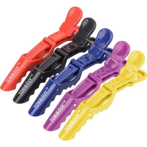 6 PCS/Pack Alligator Hair Clips Black Blue Purple Red Hairpins Beak Sectioning Clamp Hairdressing Hair Care Styling Grip Tools
