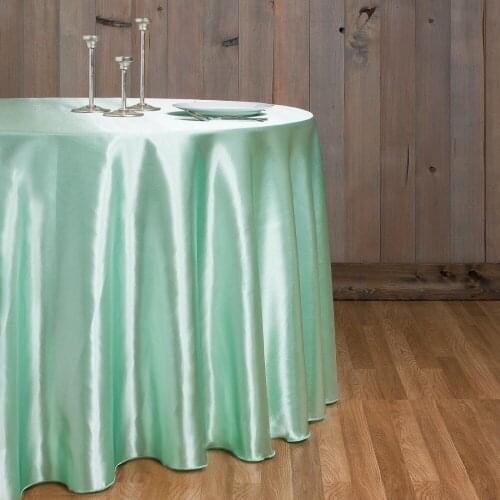 10Pcs Hemlock 120" Round Elegant Seamless Satin Tablecloths Table Decoration For Wedding Party Banquet Free Shipping
