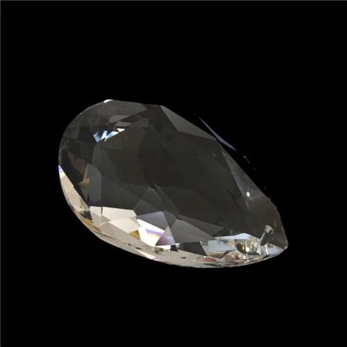 100pcs 50mm Transparent Color Crystal Glass Chandelier Parts Drop Pendants Crystal 1 One Hole Free Shipping