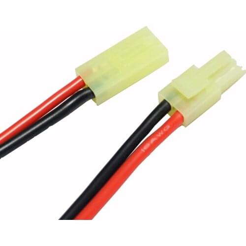 16AWG Silica Gel Cable L150mm with Mini Male+ Female Tamiya Connectors
