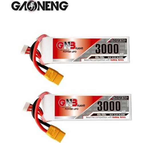 1-2Pcs Gaoneng GNB 6S 22.2v 3000mAh 40C/80C HV Lipo Battery With T/XT60/XT90 Plug For RC Quadcopter FPV Racing Drone Battery