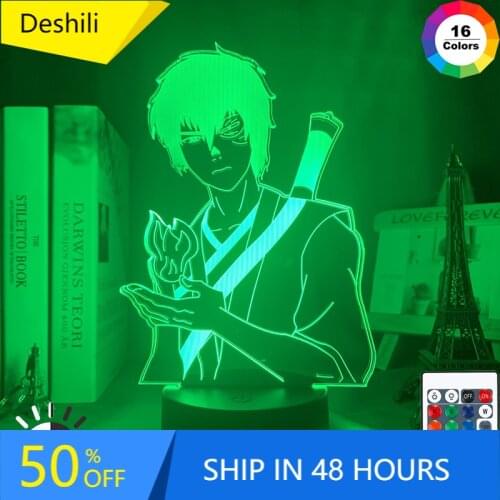 Avatar The Last Airbender Zuko Lamp for Home Decoration Birthday Gift Led Night Light Avatar Bedroom Decor Light Cartoon Lamp