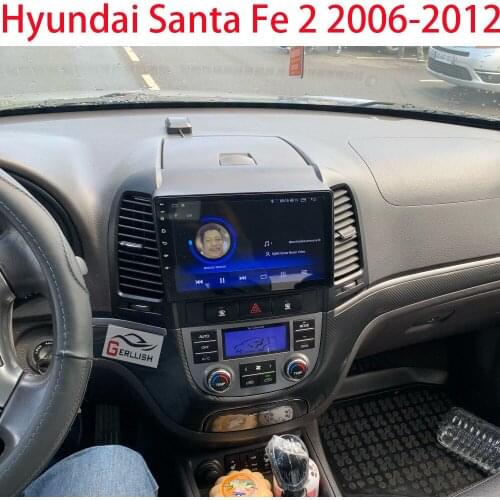 For Hyundai Santa Fe 2 2006-2012 Navigation Android Auto Autoradio Car 1Din Play Navi Reproductor Multimedia Coche Wireless Gps