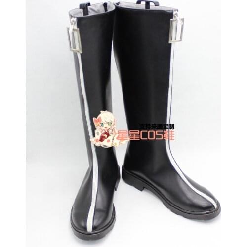 Amnesia Kent Adult Black Halloween Long Cosplay Shoes Boots X002