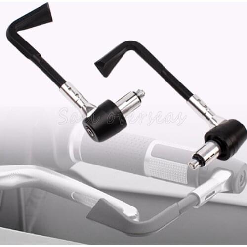 Black 7/8" 22mm Aluminum&ABS Brake Clutch Levers Protect Guard Autobicycle Handgrip Protector for Honda Yamaha R1 R6 FJR XJR