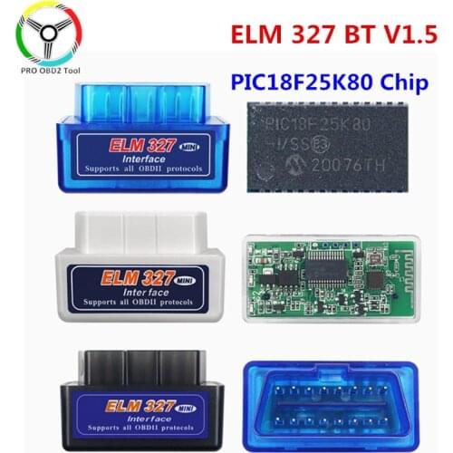 Super Mini ELM327 V1.5 Bluetooth PIC18F25K80 ELM 327 V 1 5 OBD2 Diagnostic Tool Support J1850 Protocols Car Accessories