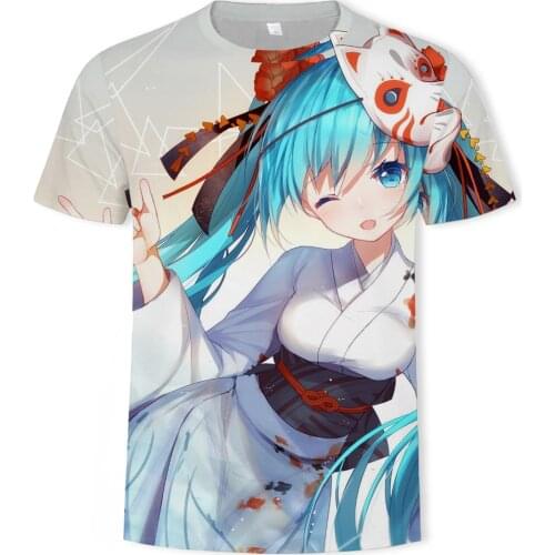 Cute girl 3D summer men and women T-shirt fashion casual sports T-shirt short sleeve O-neck breathable 20021 hot sale