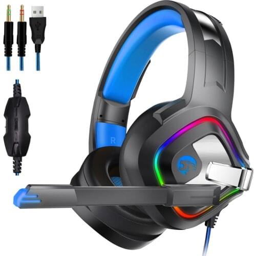 Stereo 3.5mm Jack Game Headphone Wired Gaming Headset for PS4 / computer / Xbox One