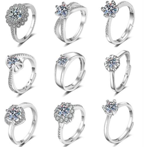 Bohemian Classic Style Diamond Jewelry Moissanite Ring Wedding Banquet Womens Birthday Ring Fashion Moissanite Jewelry Gift