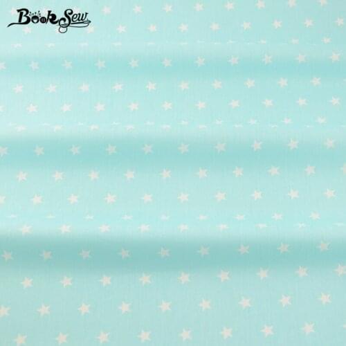 Booksew Light Blue Cotton Twill Fabric Decorations Patchwork Dolls Stars Design New Arrival Fat Quarter Bedding Set Cushion