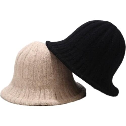 Fashion Retro Denim Fleece Wool Women Bucket Hat Foldable Fisherman Bob Men Outdoor Sunscreen Fishing Winter Warm Hat Beach Cap