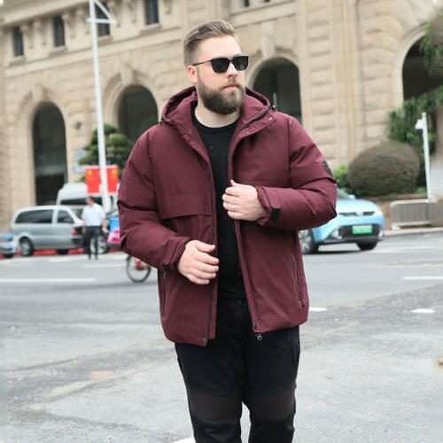 New Winter jacket Mens Warm Coat Fashion Casual jacket Long Thickening Large size 8XL 9XL 10XL Mens Wine red Winter Coat