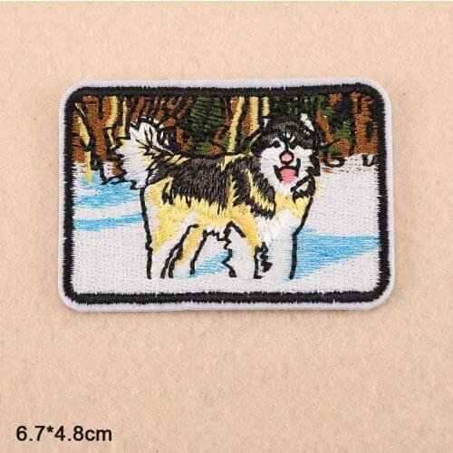 Dog Wholesale Iron on Embroidered Cloth Clothes Patch For Clothing Girls Boys