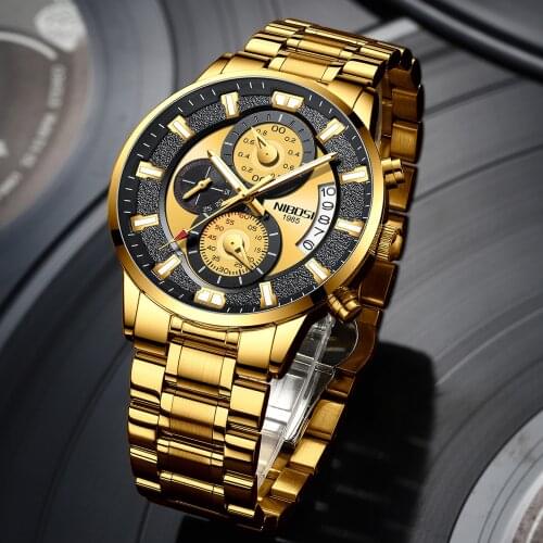 NIBOSI New 2021 Mens Watch Fashion Casual Golden Quartz Watch Sport Waterproof Top Luxury Brand Wristwatch Relogio Masculino