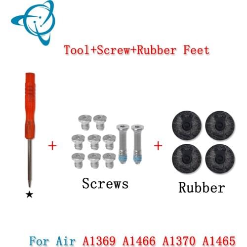 4Pcs Genuine NEW A1370 A1369 A1465 A1466 Rubber Feet Cover Bottom Feet Foot + Screws Set for MacBook Air 11" 13" 2010-2015 Years