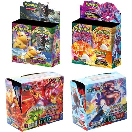 2021 Newest Pokemon 360 pcs/set Cards Toys French Trading Card Game Sword Shield Collection Box Card Energy Trainer Tag Team