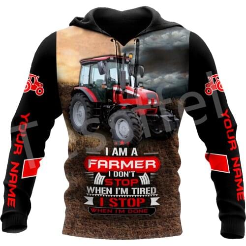 Tessffel Newest Worker Farmer Tractor Instrument Camo Pullover 3DPrint Streetwear Tracksuit Autumn Casual Hoodies Men/Women B-18