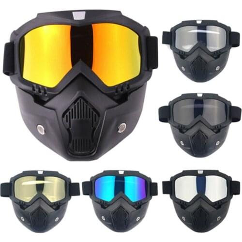 Outdoor Sport Bike Cycling Motorcycle Glasses Motocross Off-Road Tactical Windproof Glasses Ski Goggles Full Face Cover Masks