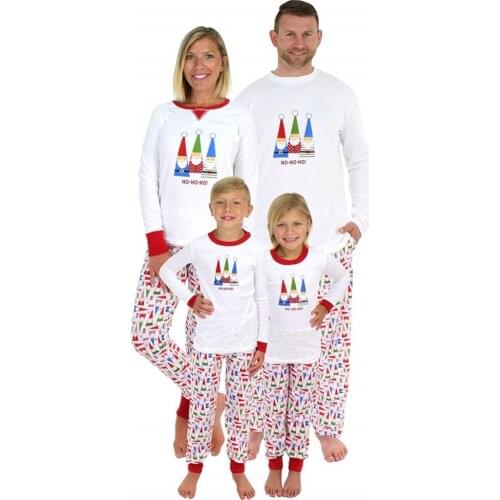 Autumn Santa Printed Pajamas Holiday Clothing Instagramable Sweet Family Matching Set Parent-child Set Home Service