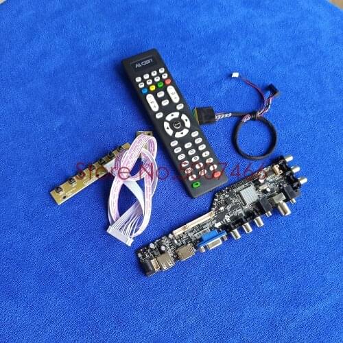 Fit B156HW01 V.4/V.5/V.6/V.7 1920*1080 AV VGA USB DVB screen 3663 TV digital 40 pin LVDS upgrade LCD drive board DIY Kit