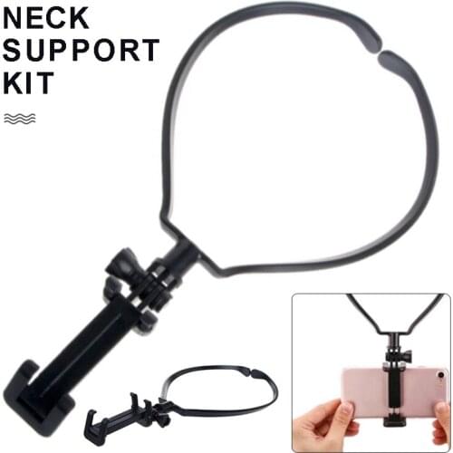 Pohiks 1pc Hands-Free Wearable Hang On Neck Smartphone Holder Stand Portable Hanging Adjustable 180 Degrees Phones Bracket