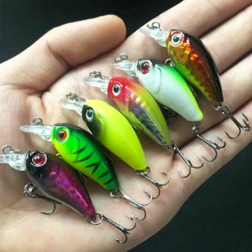 1 PCS Minnow Fishing Lure 45mm 3.8g Crankbait Hard Bait Topwater Artificial Wobbler Bass Japan Fly Fishing Accessories