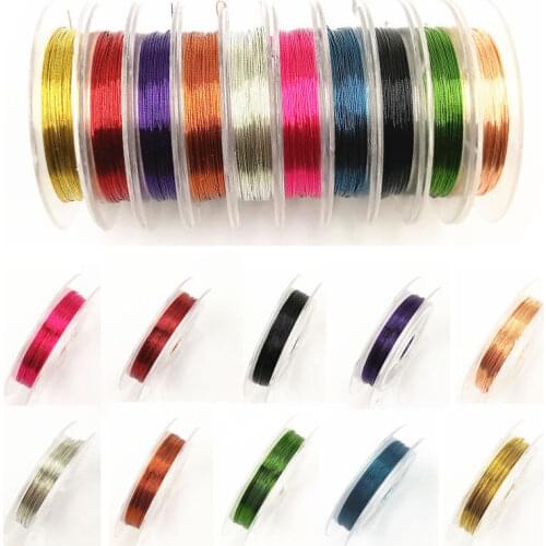 Sale 1 Roll 0.3mm*10m Cord/String Wire Beading 10 Colors Fashsion Copper DIY Wire Making Jewelry Accessories