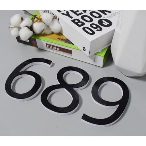 PVC 3D Numeral Door Plaque House Drawer nember sign Gate Digits 0 to 9 Plastic Number Tag Hotel Home Sticker Address Door Label