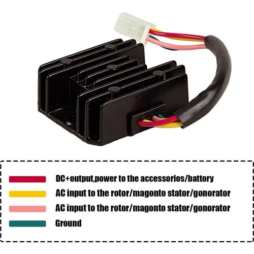 AC 12V 4 Wires Voltage Regulator Rectifier GY6 CG CB 150cc 200cc 250cc ATV Quad Moped Scooter Buggy Motorcycle Motorbike