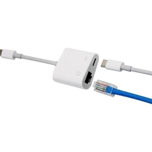 Type-c Network Card Type-c To RJ45 Network Port PD Charging Suitable for Xiaomi Huawei Mobile Phone Ethernet Converter