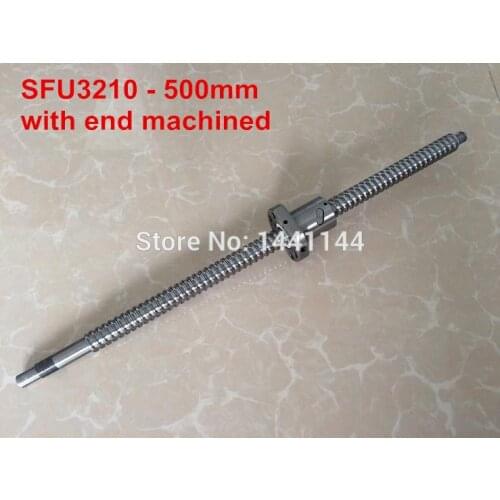 SFU3210- 500mm ballscrew with ball nut with BK25/BF25 end machined