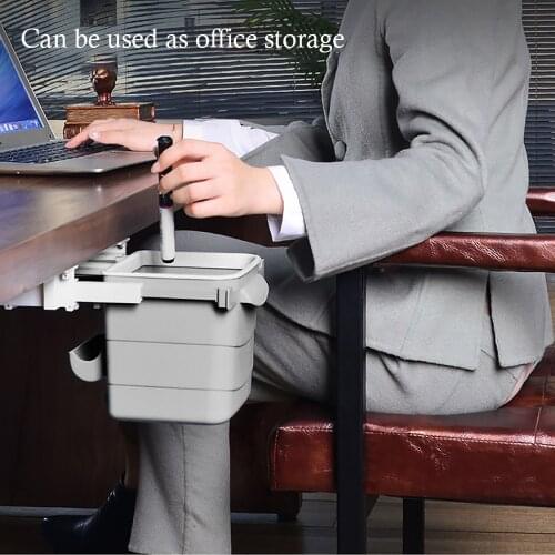 Hidden Trash Can Creative Desk Drawer Household Kitchen Under the table Retractable Storage Bin
