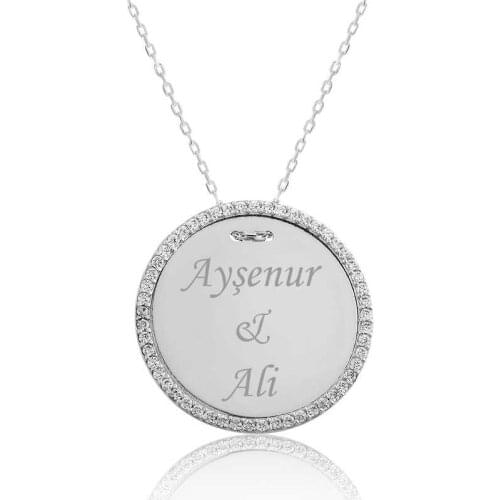 Tevuli 925 Sterling Silver Cubic Zirconia Personalized Is Lady Necklace