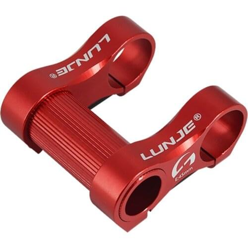 A5KC Aluminum Alloy Bicycle Handlebar Extension, Adjustable Dual Stem Bicycle Handlebar Extension Double Clamp Bike Bracket