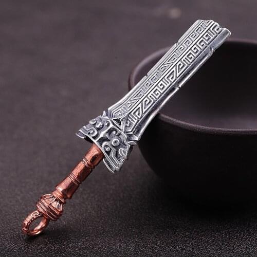 Uglyless Buddhistic Sword Pendants for Men Thai Silver Necklaces NO Chains Solid 925 Silver Religious Gifts Fine Jewelry P1150