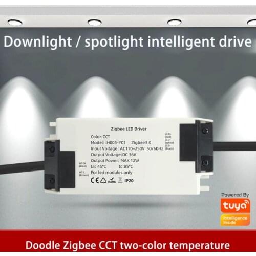 Tuya Zigbee Smart LED Strip Controller RGB CW/CCT 6pin Light Strip Driver AC110~250V Remote Control Voice With Alexa Google Home