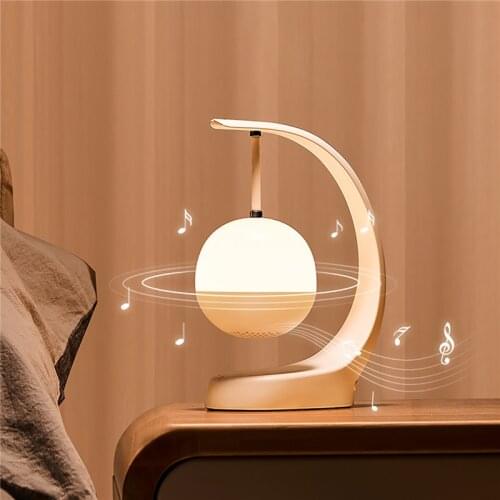 Smart Hanging Round Ball Bluetooth-Compatible Music LED Night Light Dimmable Colorful Speaker Bedroom Fly Bird Atmosphere Lamps