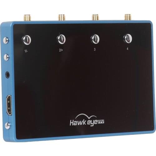 Hawkeye Little Pilot Fours Eeys 5.8G 4CH Video Receiver AV Output Box Split Screen Display FPV Monitor for Airplane FPV Drones