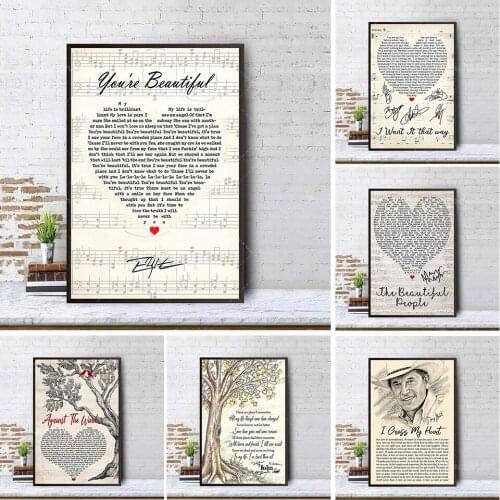 I crossed my heart lyrics poster, the best gift ever, lyrics printing, song lyrics poster, lyrics art, music poster