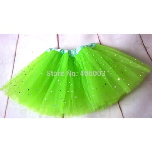 Green Tutu Girls Dance Skirt Princess Party Skirts