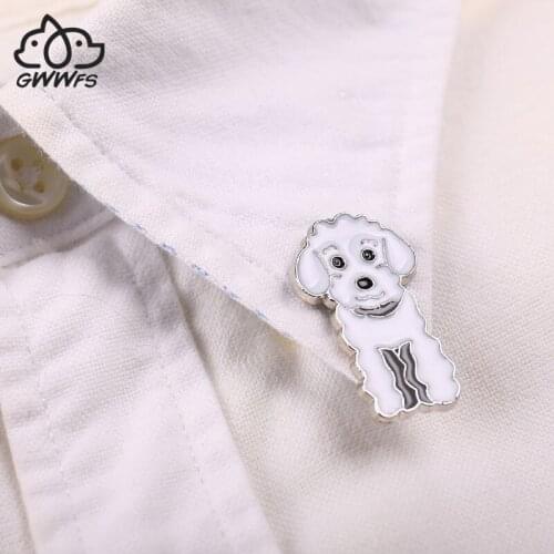 French Bulldog women brooches silver color metal alloy pet dog female brooch pins fashion party clothes jewelry gift for friends