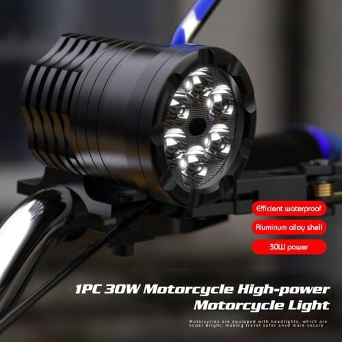 1PC 30W Motorcycle High-power Spotlight LED Headlight Driving Lamp Fog Light Spot