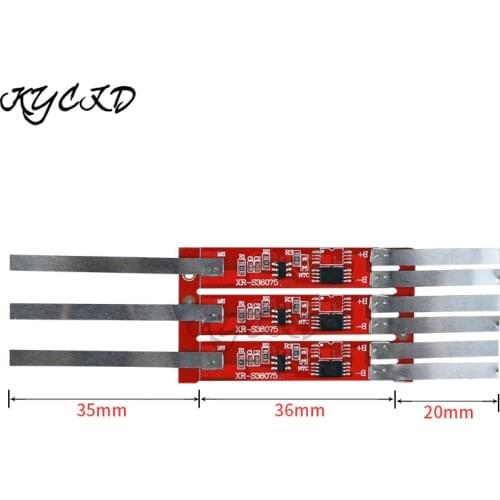 10 PCS/Lots 2S 7.4V 3A 18650 Battery BMS Charger Protection Board with Solder Belt Strip For 18650 Groups Power Bank
